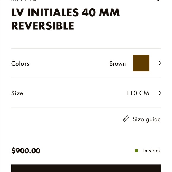 Louis Vuitton Initiales Utah Leather Belt sz40 - Picture 8 of 8